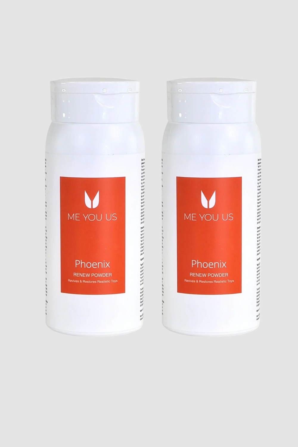 Me You Us Phoenix Renew Powder cleaner for realistic feel toys, designed to restore and refresh textures and surfaces.