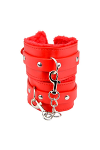 Bound to Please Furry Plush Wrist Cuffs - Stylish and Comfortable BDSM Restraints