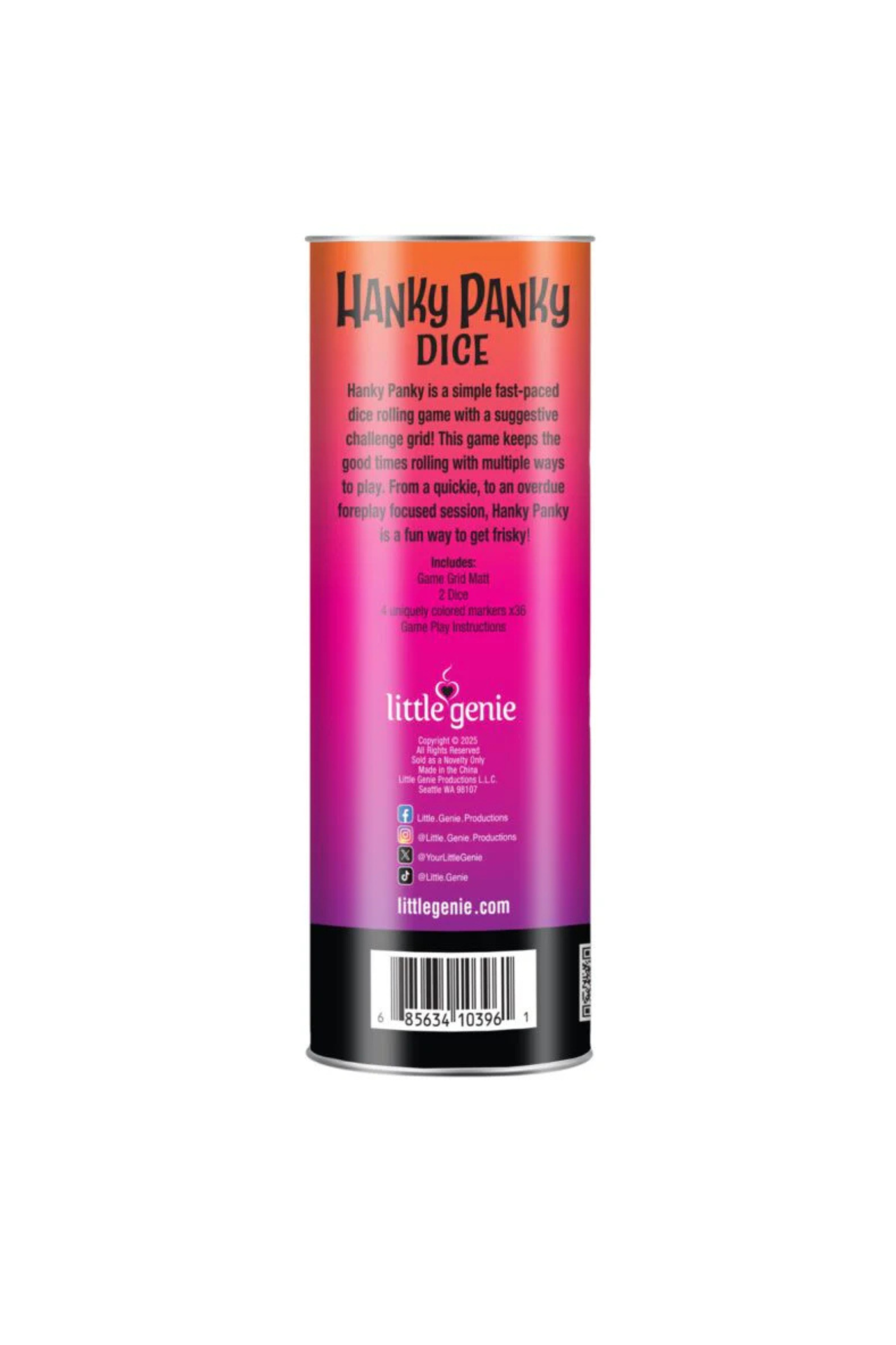 Hanky Panky Dice Game - Indulge in this elegant sexy dice game complete with colourful markers and dice for an exhilarating experience.