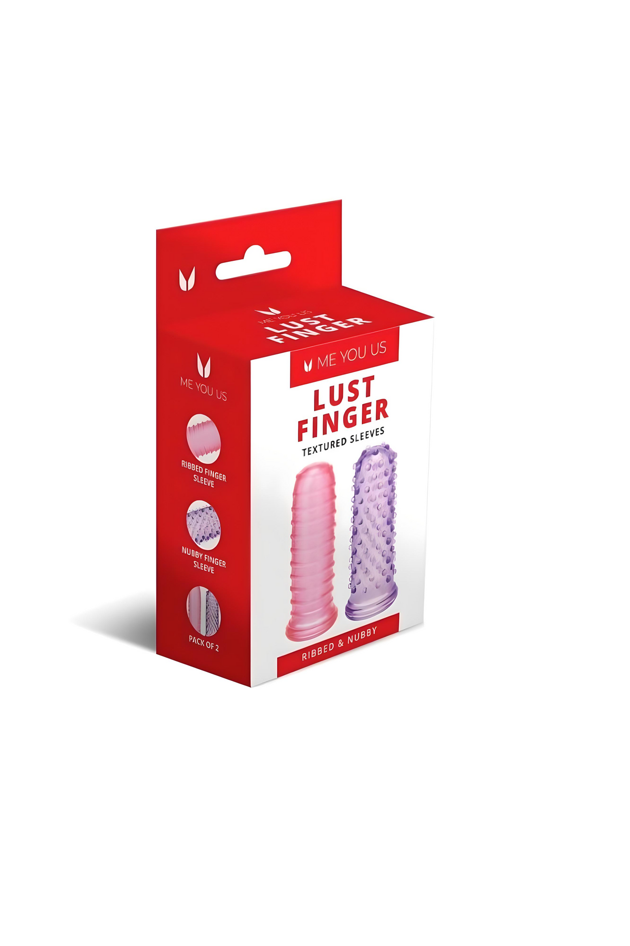 Lust Ribbed Textured Jelly Finger Sleeves by Me You Us