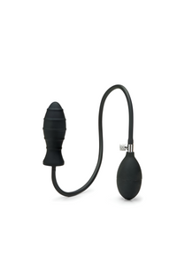 Inflatable Anal Plug with Ribbed Texture and Length Flexibility