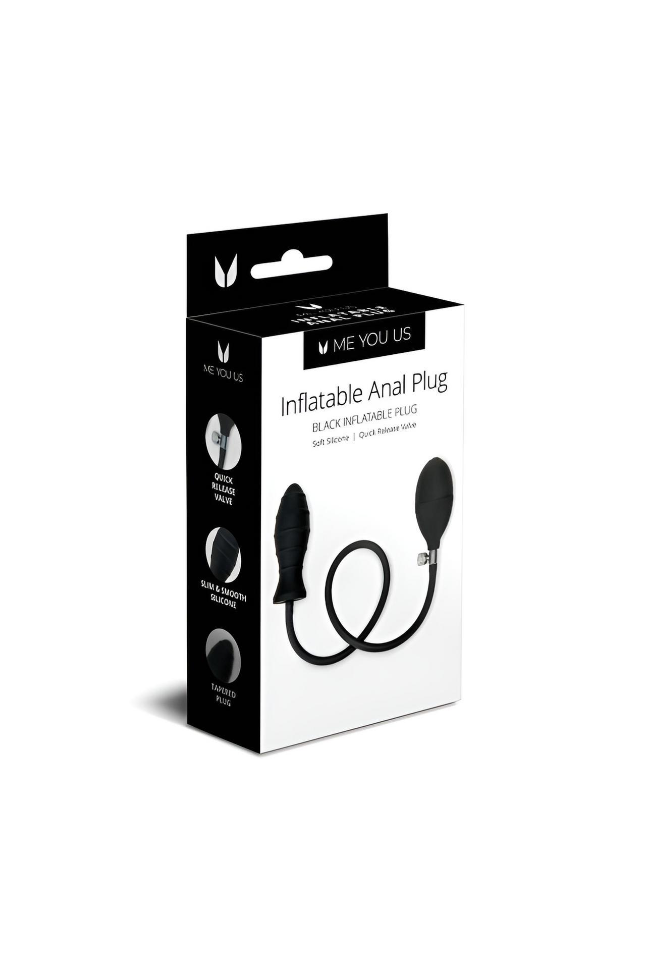 Inflatable Anal Plug with Ribbed Texture and Length Flexibility