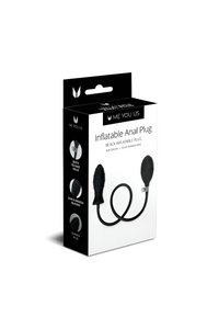 Inflatable Anal Plug with Ribbed Texture and Length Flexibility