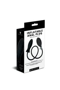 Inflatable Anal Plug with Ribbed Texture and Length Flexibility