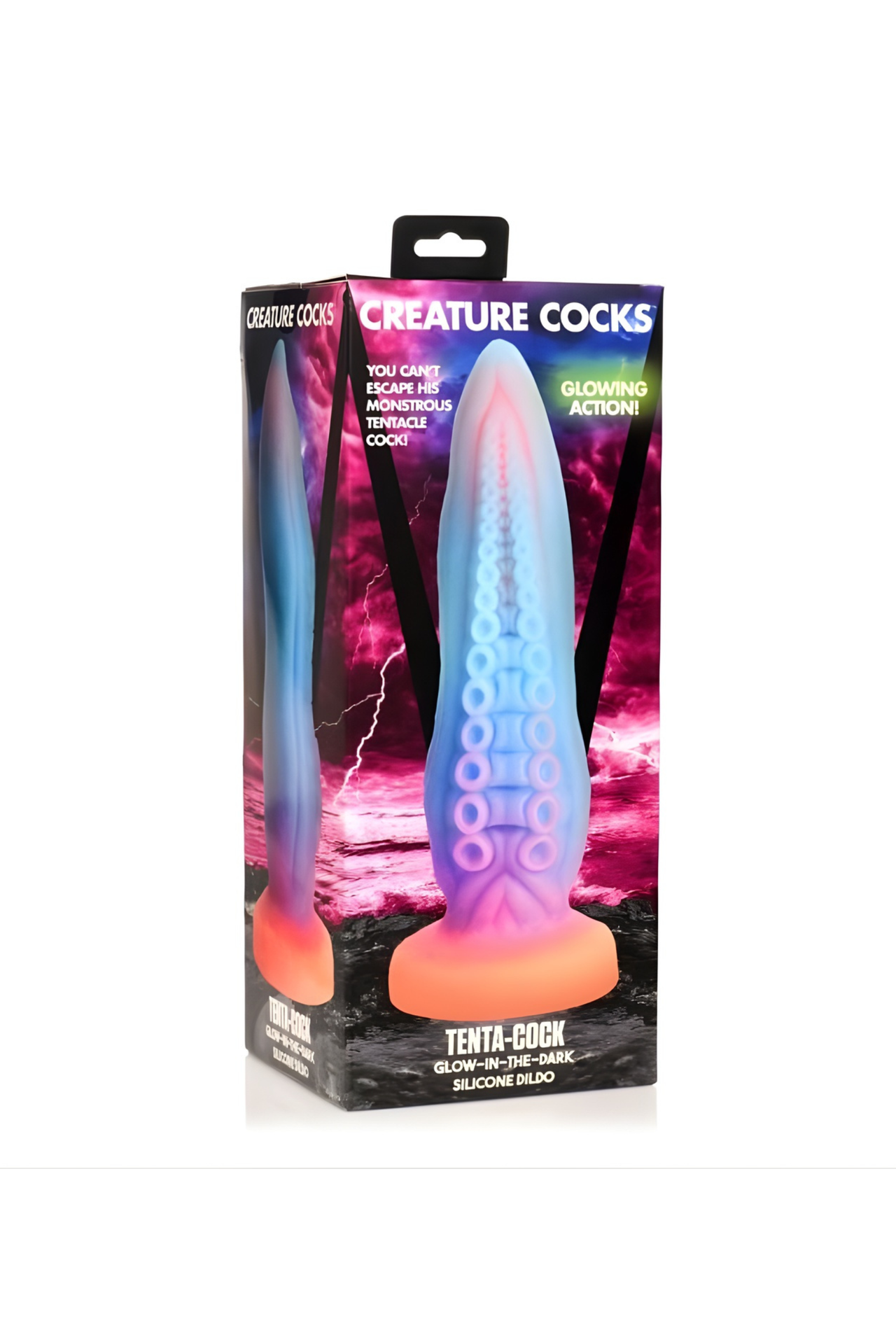 Tenta-Cock Tentacle Dildo Glow-In-The-Dark Silicone by Creature Cocks