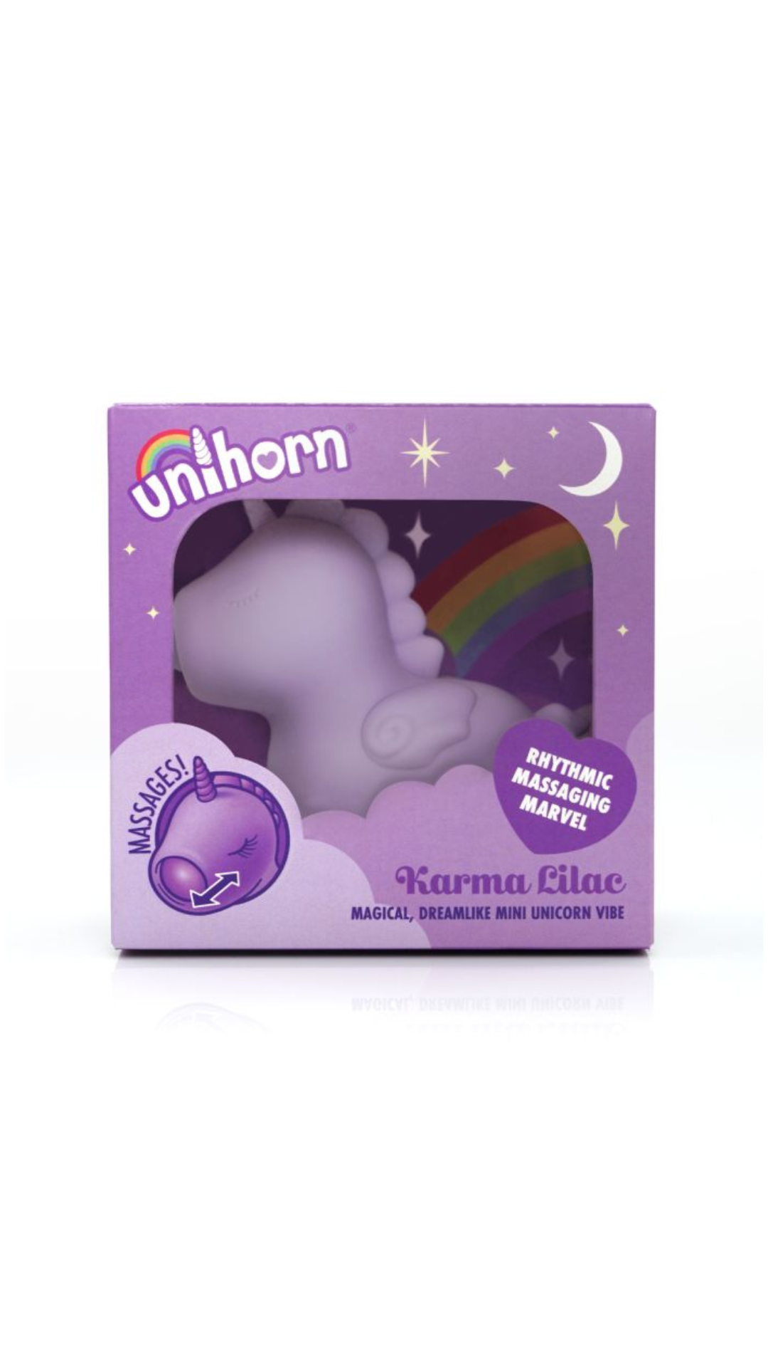 Unihorn Karma Lilac - 10 Vibration Speeds, 10 Tongue Motion Patterns | Mini Unicorn Vibrator