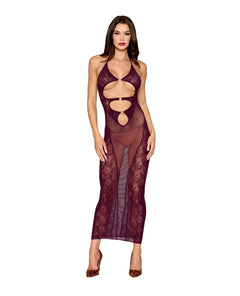 Dreamgirl Cherry Bodystocking Seamless Gown & Shrug Set