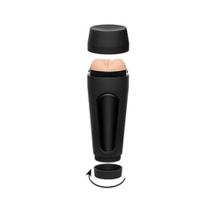 Detailed view of the textured interior of the Main Squeeze Stroker Pussy - Kylie Rocket vagina, enhancing sensations for ultimate satisfaction.