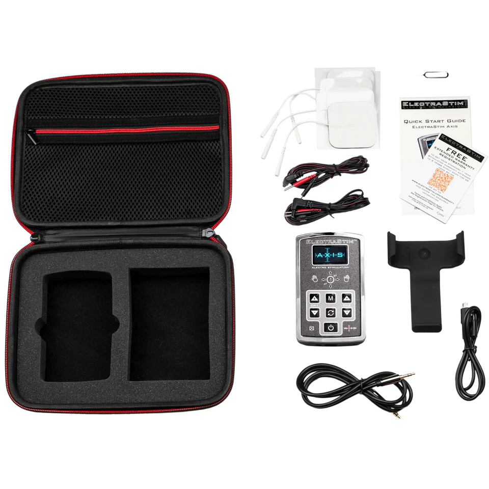 a case with a remote control and accessories