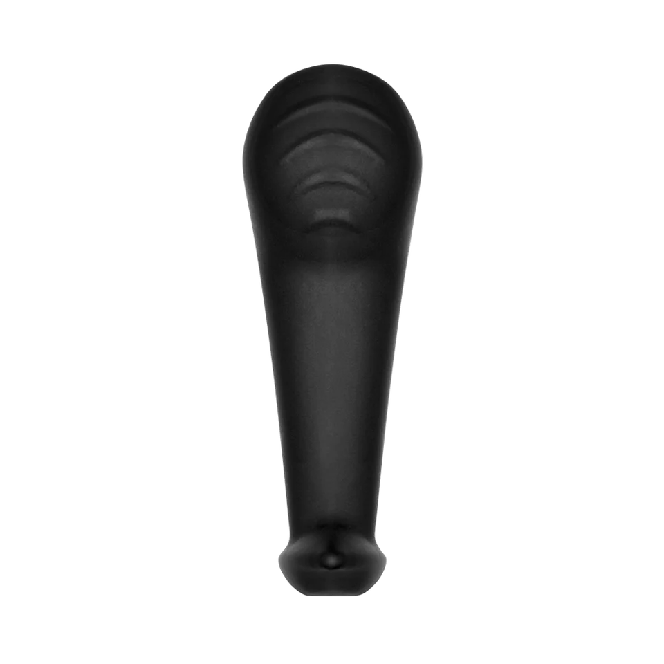 a black plastic object on a black background