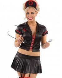 Thumbnail for Sexy Gothic Black Nurse Costume Bedroom Dress Up Classified (Impressions) 