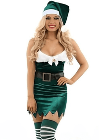 Thumbnail for Ladies Christmas Sexy Elf Costume Costumes Classified 