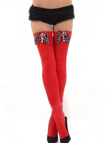 Red Opaque Christmas Candy Cane Stockings Stockings & Hosiery Classified 