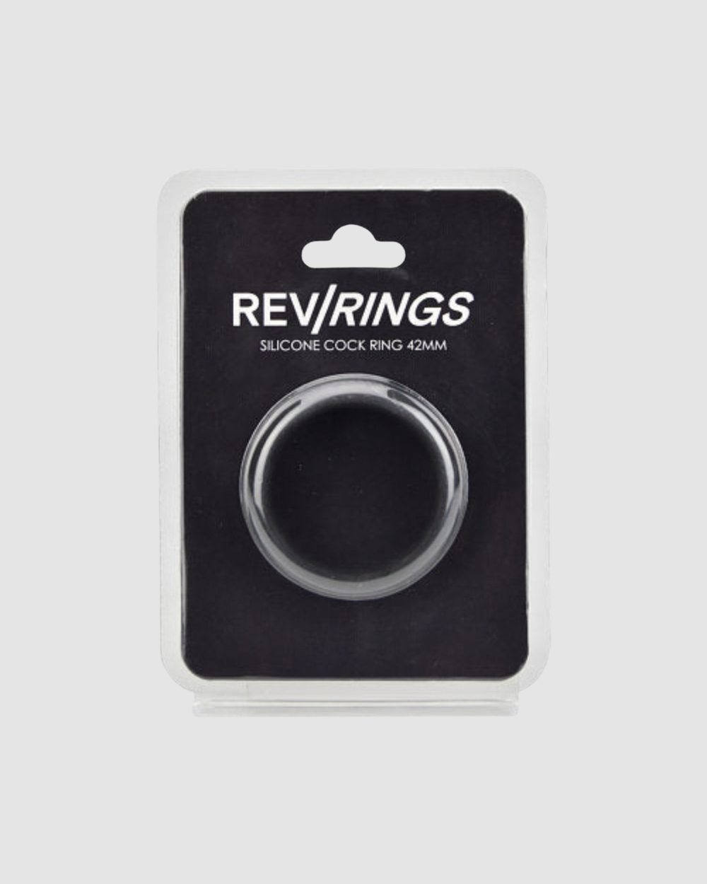 Rev-Rings silicone cock ring in 42mm or 50mm for enhanced performance, shown in vibrant colors on a clean background.