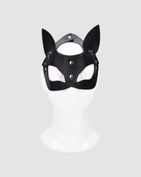 Bound to Play Kitty Cat Face Mask - Adjustable Fit, PU Leather, Multiple Colors