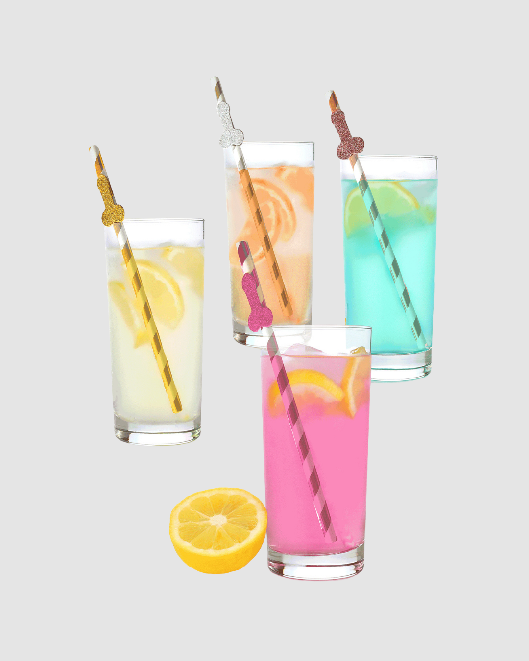 Gliterrati Penis Cocktail straws