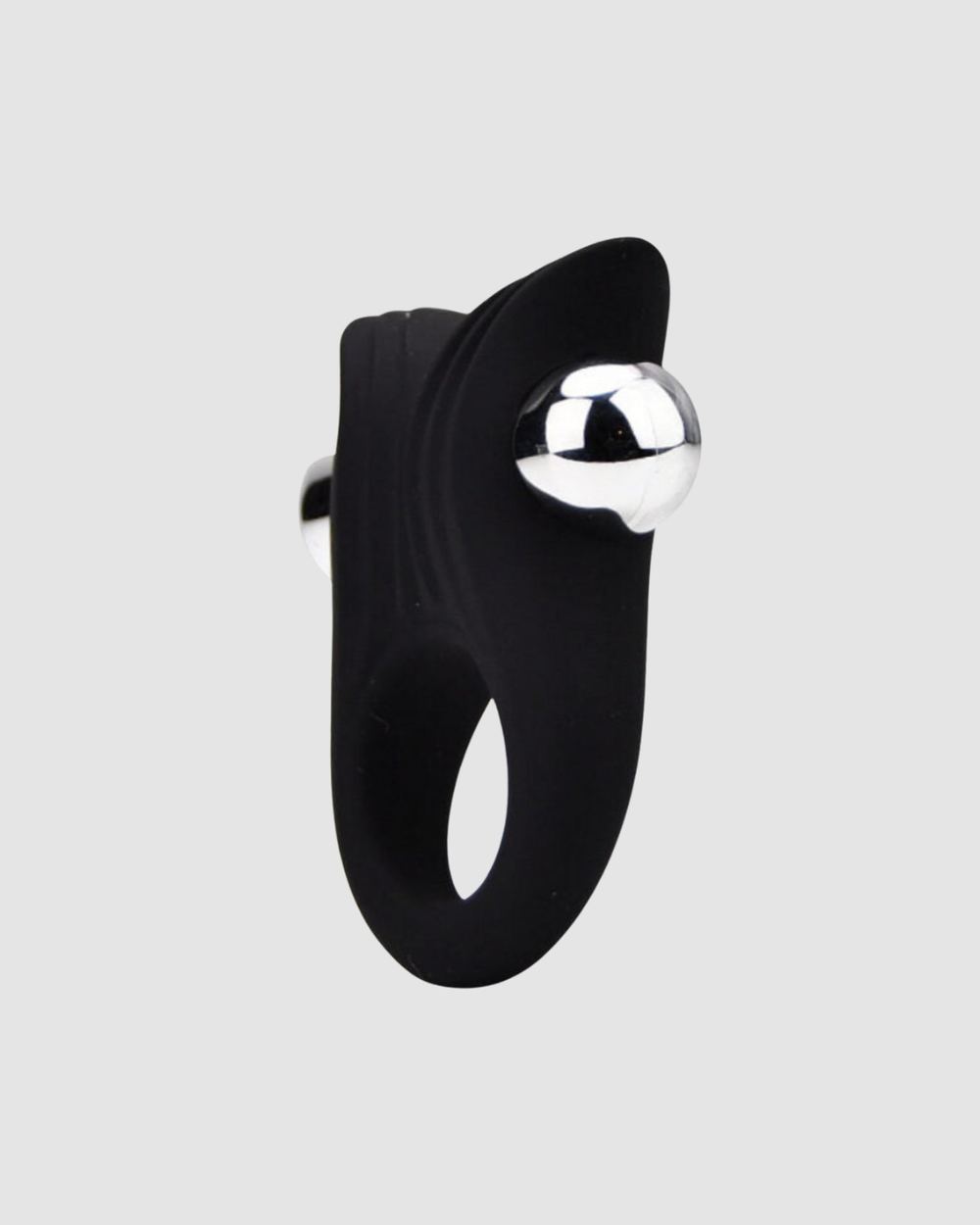 Loving Joy silicone vibrating cock ring with textured surface, designed for enhanced pleasure and secure fit during intimacy.