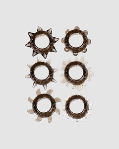 Textured Cock Ring With Varied Textures For Stimulation, Waterproof, Super Stretchy, Random Designs