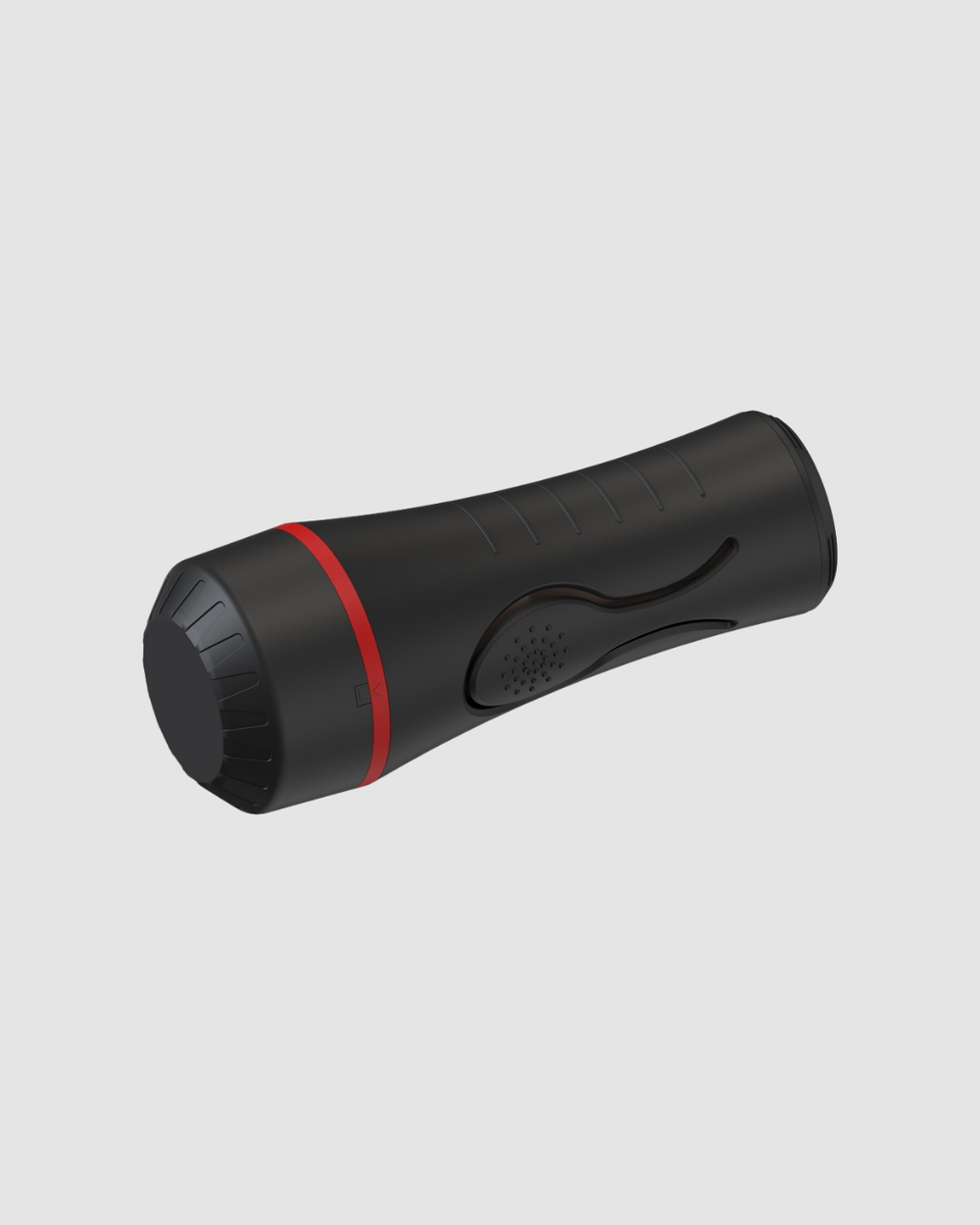 REV Rev-Lite Squeezable male masturbator with textured canal, lifelike material, and removable sleeve for realistic stimulation.