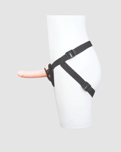 Close-up of the 6-inch realistic dildo included in the Me You Us Ultracock Strap On Harness Kit, highlighting lifelike textures for extraordinary sensations.
