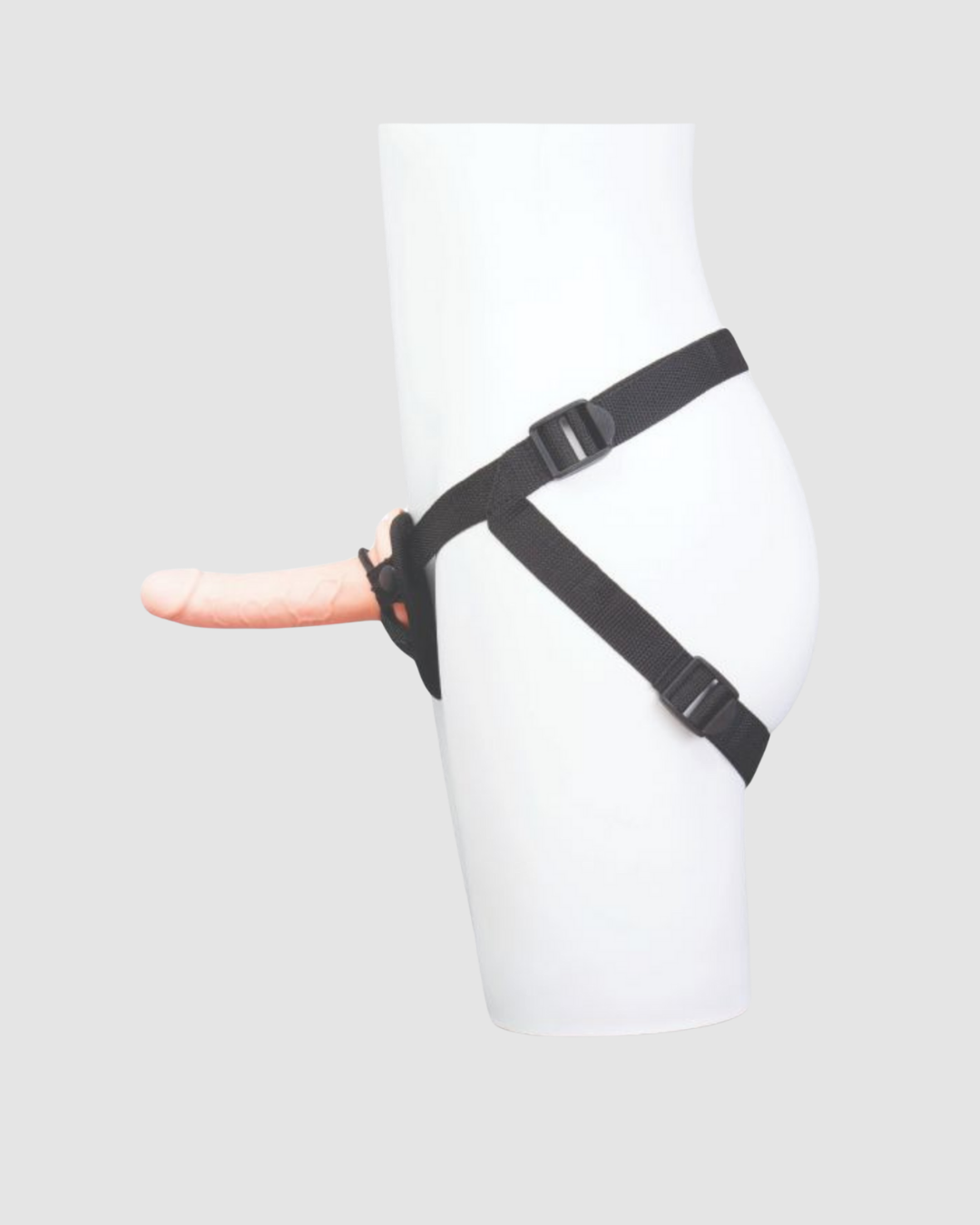 Close-up of the 6-inch realistic dildo included in the Me You Us Ultracock Strap On Harness Kit, highlighting lifelike textures for extraordinary sensations.