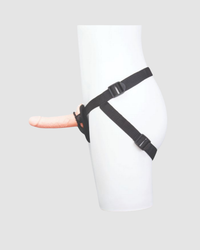 Close-up of the 6-inch realistic dildo included in the Me You Us Ultracock Strap On Harness Kit, highlighting lifelike textures for extraordinary sensations.