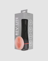 Rev-Lite Squeezable Male Masturbator - Textured Canal, Lifelike Material, Removable Sleeve