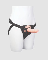 Elegant display of the Me You Us Ultracock Strap On Harness Kit featuring a realistic 6-inch dildo, perfect for unforgettable pleasure and connection.