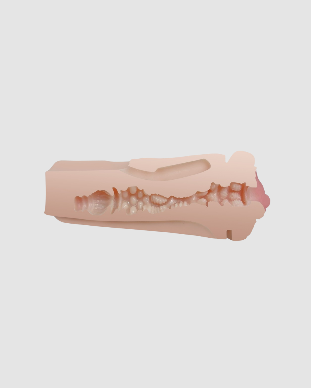 Rev-Lite Squeezable Male Masturbator - Textured Canal, Lifelike Material, Removable Sleeve