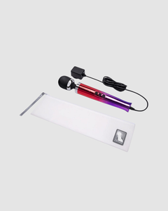 Le Wand Ombre Diecast Luxury Vibrating Massager displayed in a serene atmosphere, promoting the ultimate in luxury vibrating massager indulgence and relaxation.