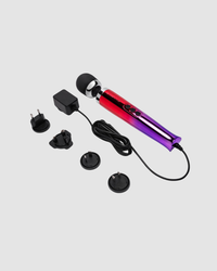 Le Wand Ombre Diecast Luxury Vibrating Massager against a luxurious backdrop, illustrating its beauty as a premium luxury vibrating massager for relaxation and pleasure.