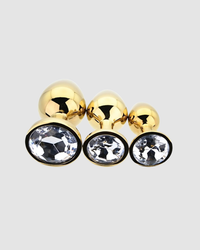 Indulge in temperature play with the Toosh Metal Butt Plug Silver Set of 3, ideal for those seeking a premium and hygienic anal experience.