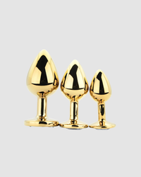 Discover the art of anal play with the Metal Butt Plug Silver Set of 3, featuring a tapered design for effortless insertion and exquisite comfort.