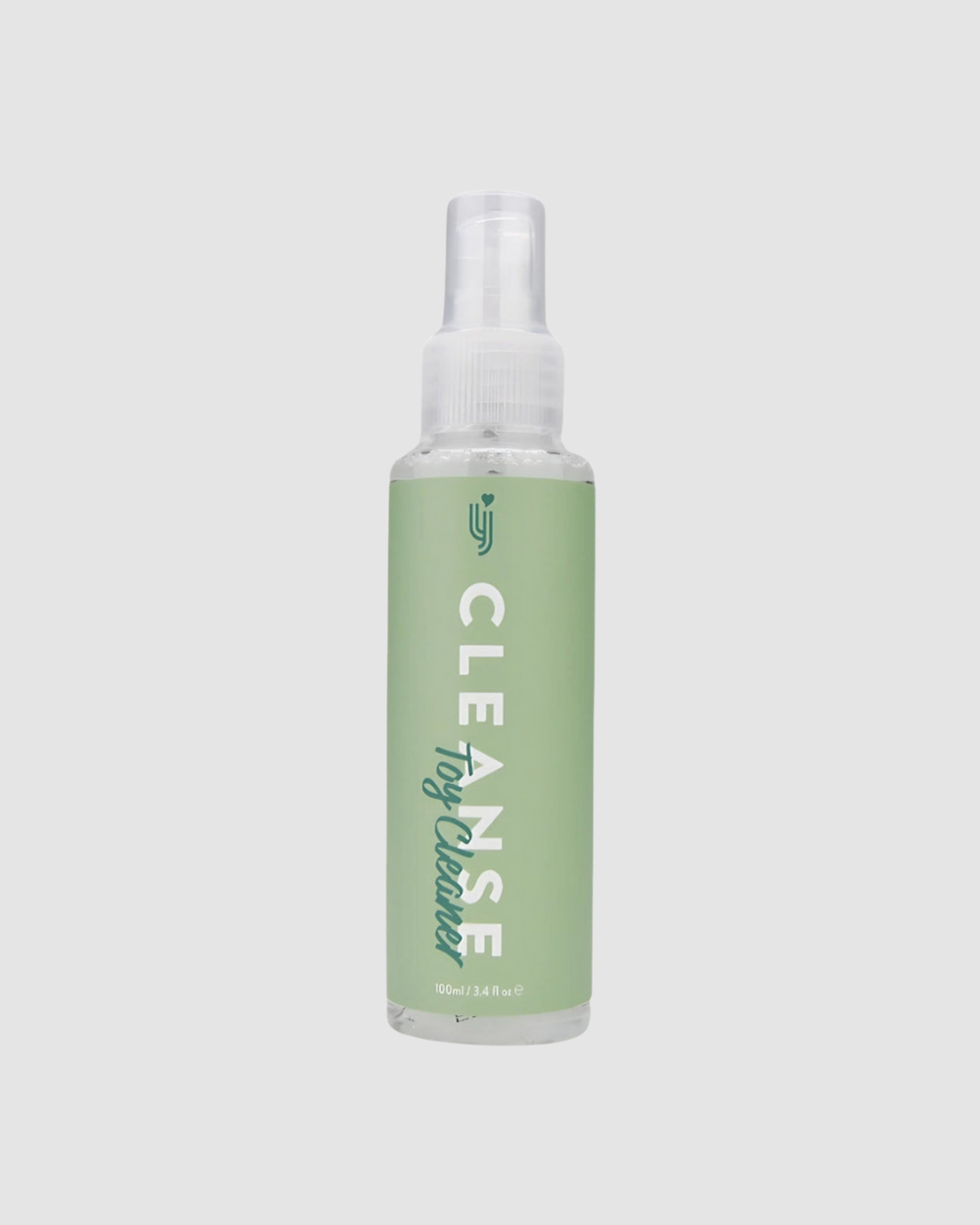 Loving Joy Cleanse antimicrobial sex toy cleaner bottle showing gentle, safe formula for cleaning and soothing intimate toys.