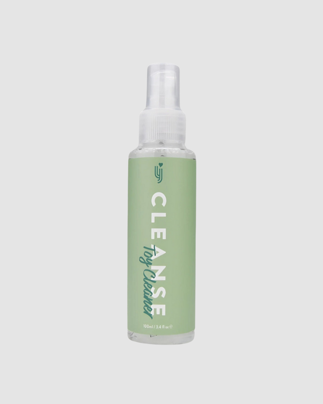 Loving Joy Cleanse antimicrobial sex toy cleaner bottle showing gentle, safe formula for cleaning and soothing intimate toys.