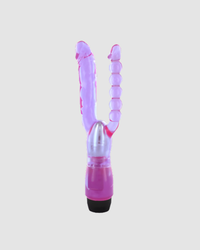 Extreme Dual Penetrator Vibrator showcasing its slender and flexible design, perfect for simultaneous vaginal and anal stimulation.