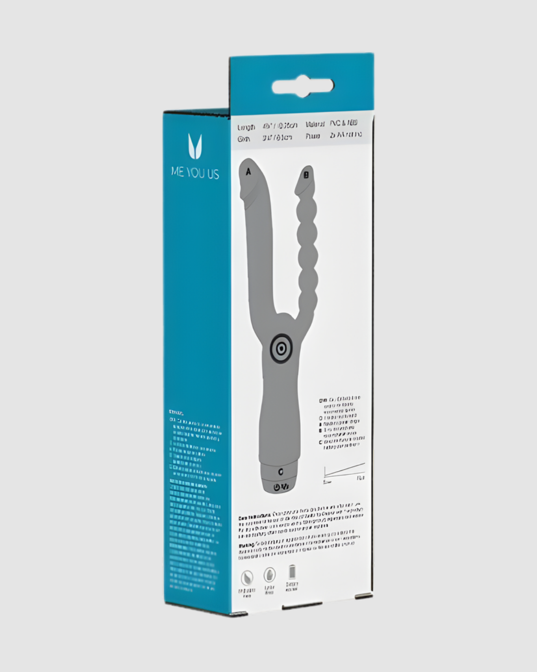 Close-up of the Extreme Dual Penetrator Vibrator highlighting its beaded anal prober for precise internal stimulation and comfort.