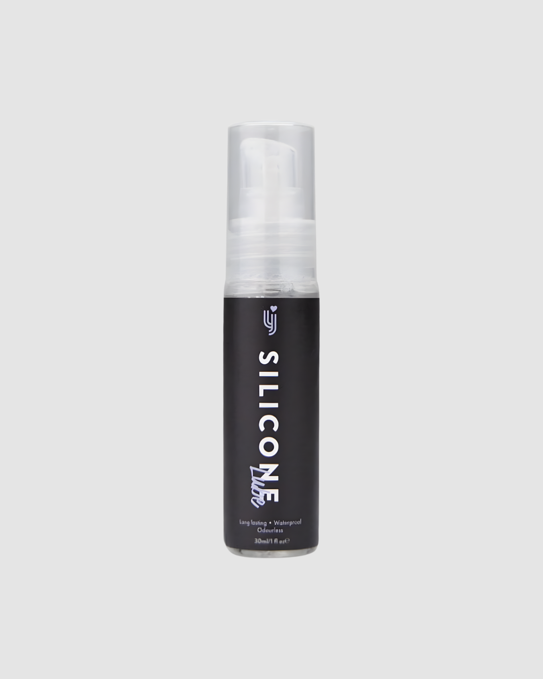 Loving Joy silicone lubricant in a waterproof, paraben-free bottle with easy dispenser, suitable for intimate use.