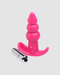 Frisky Bubbling Ribbed Vibrating Jelly Anal Butt Plug