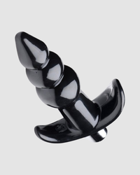 Frisky Bubbling Ribbed Vibrating Jelly Anal Butt Plug