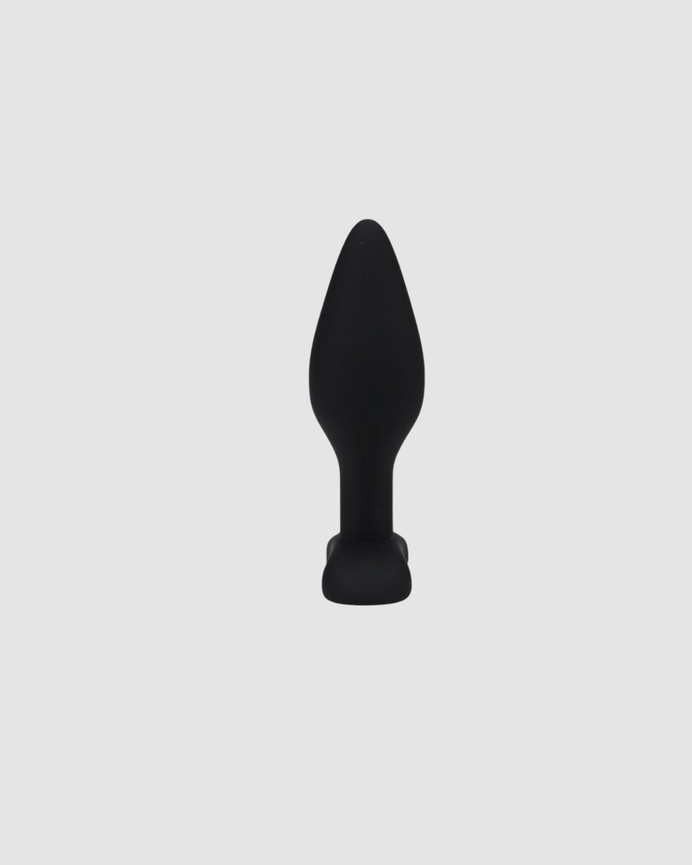 Loving Joy large silicone butt plug for beginners with tapered tip and flared base, 10.5cm insertable length.