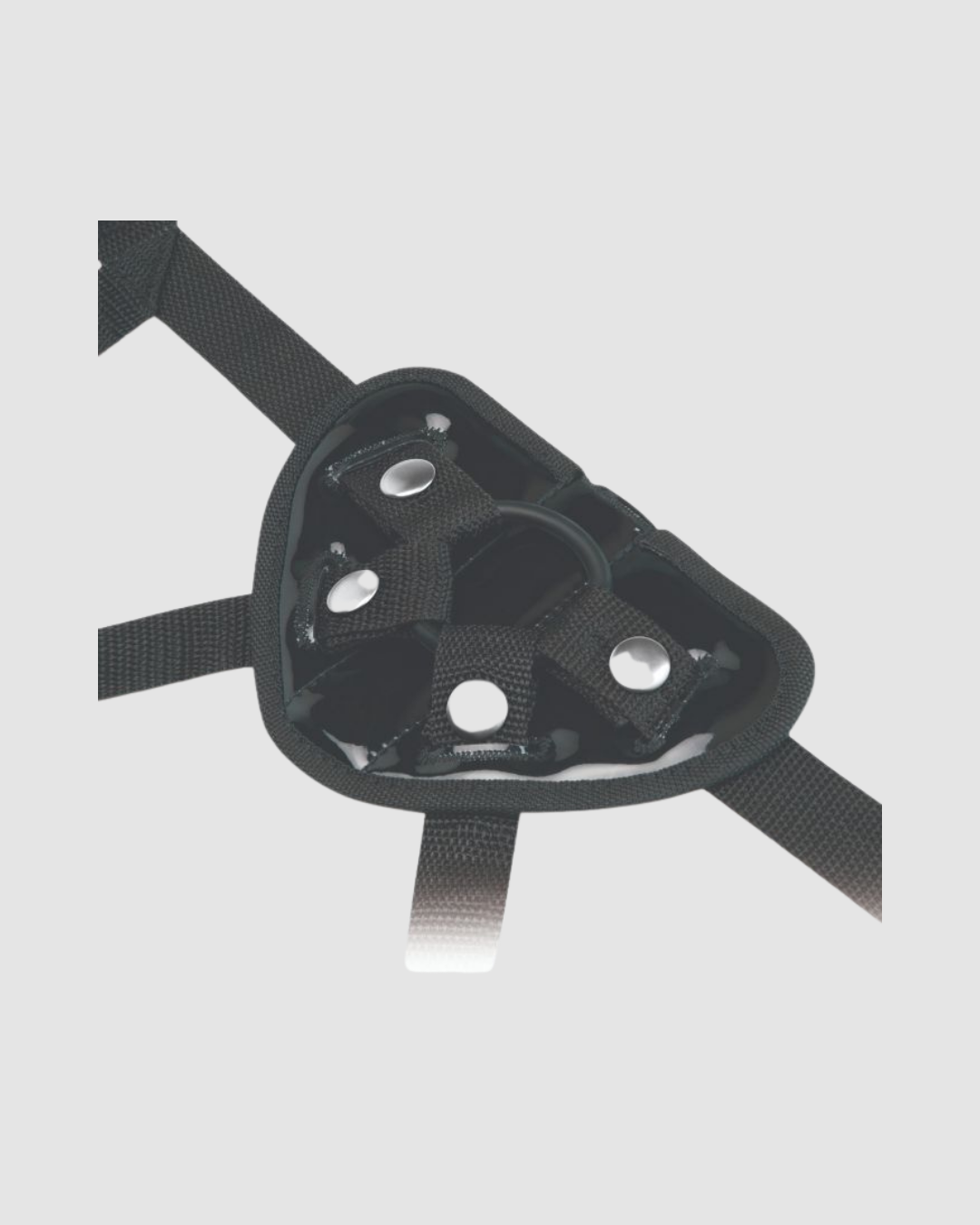 Illustration of the adjustable harness from the Me You Us Frosted Harness Kit, designed for comfortable strap-on use.