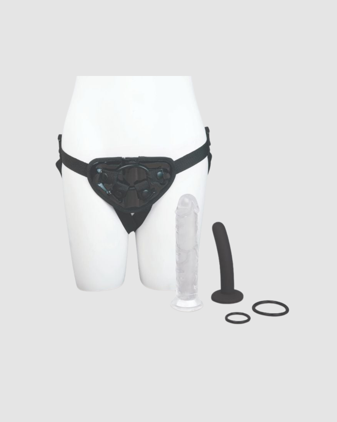 Me You Us Complete Harness Kit showcasing the elegant design of the adjustable strap-on harness for versatile pleasure.
