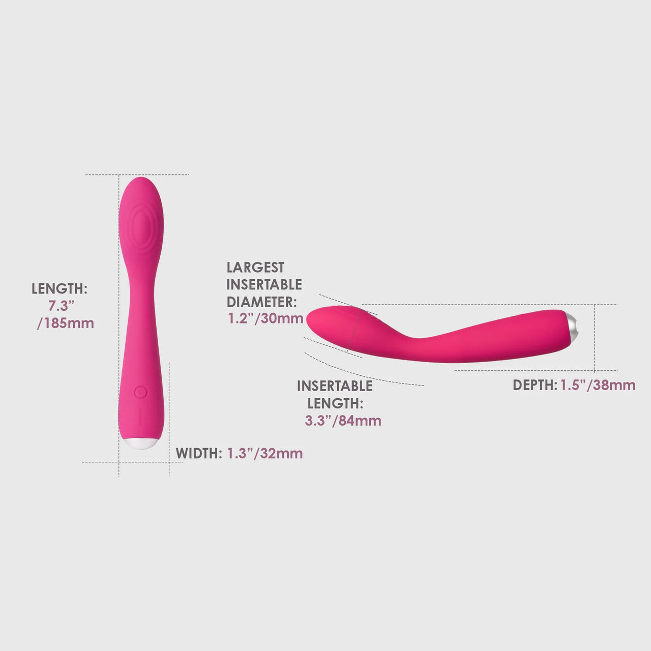 a diagram showing the size of a pink object