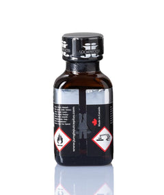Close-up of the Jungle Juice Retro Black Label 25ml, emphasising its premium quality and sleek packaging for discerning users.