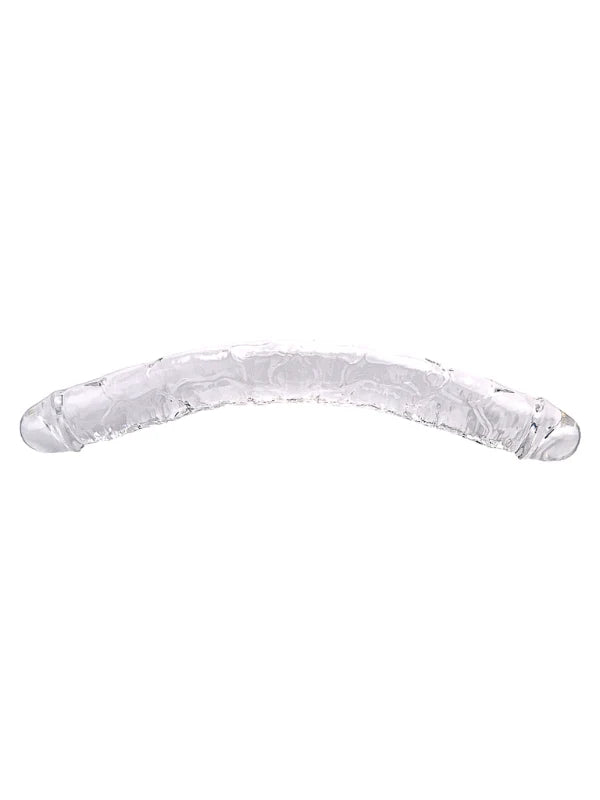 Crystal Jelly Double Ended Dildo 15" - Clear