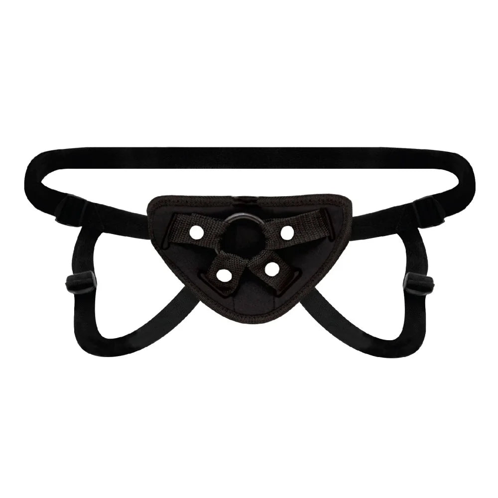 Lux Fetish Adjustable Strap on Harness Black