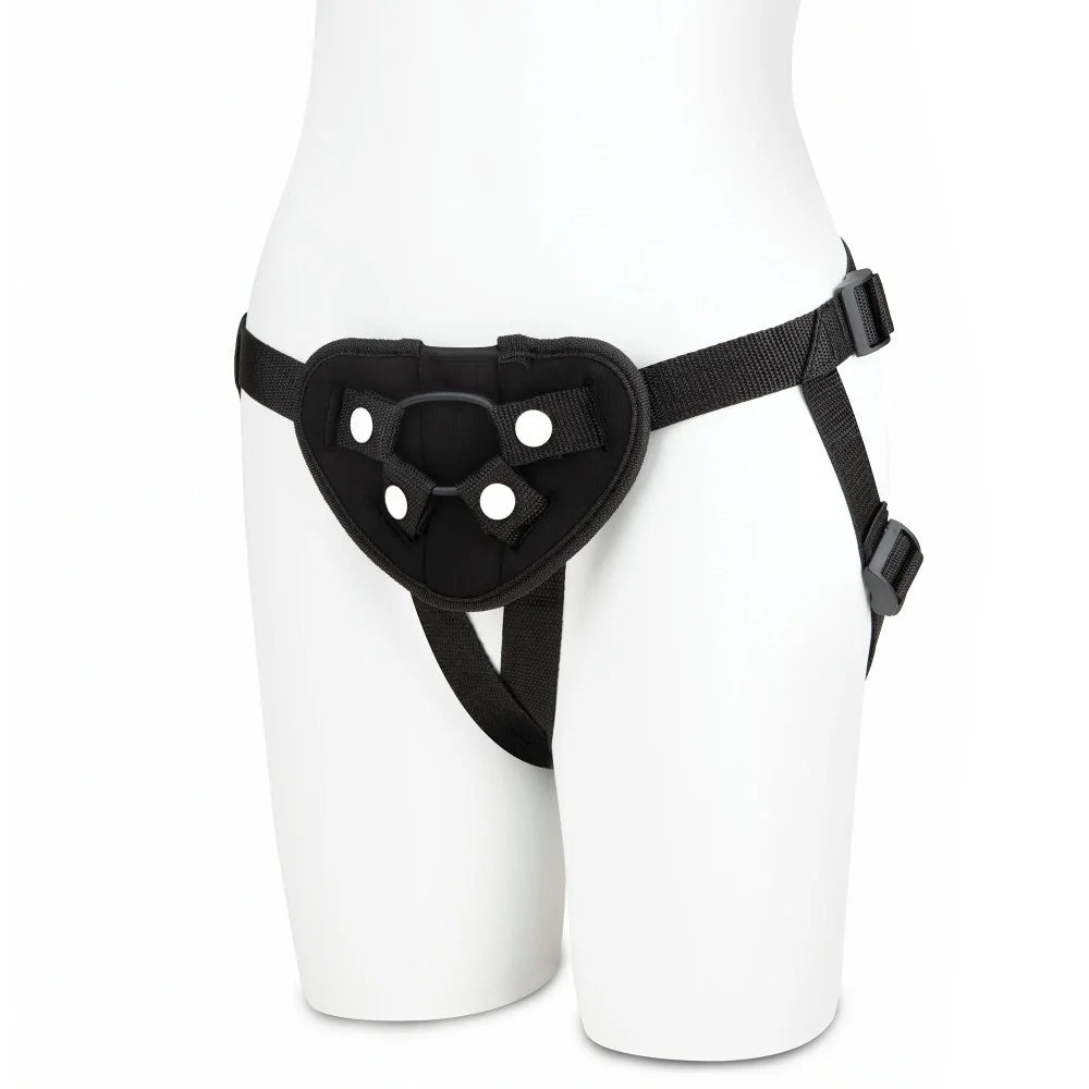 Lux Fetish Adjustable Strap on Harness Black