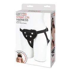 Lux Fetish Adjustable Strap on Harness Black