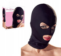 Thumbnail for a woman wearing a black mask with red lipstick